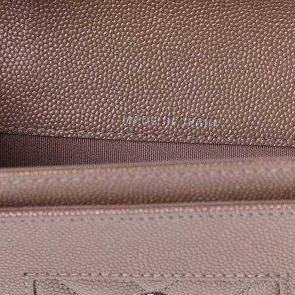 Chanel Metallic Caviar Chevron Quilted Vintage Mademoiselle Flap Card Holder Pink 7 of 8