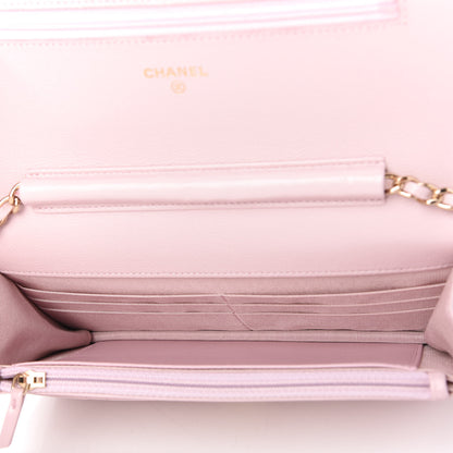 Chanel Caviar Quilted Coco Candy Wallet On Chain WOC Light Pink 5 of 12