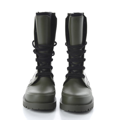Christian Dior Rubber Diorcamp Low Boots 37 Military 2 of 7