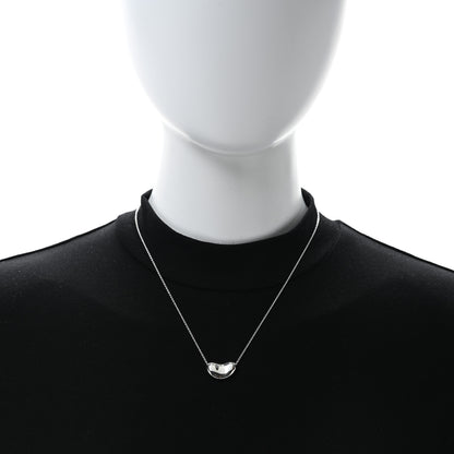 Tiffany Sterling Silver 18mm Elsa Peretti Bean Pendant Necklace 3 of 4