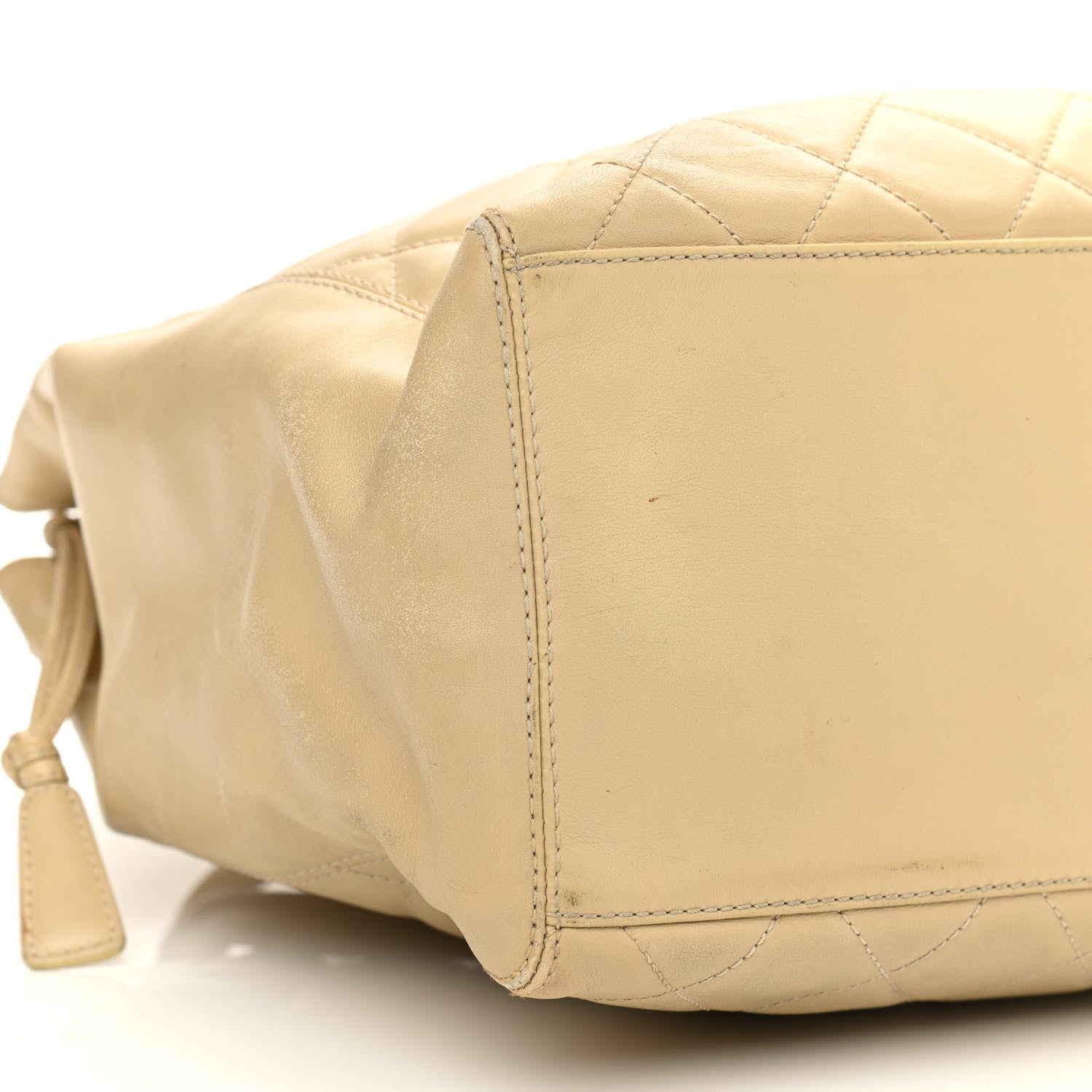 Chanel Lambskin Quilted CC Tote Beige 10 of 24