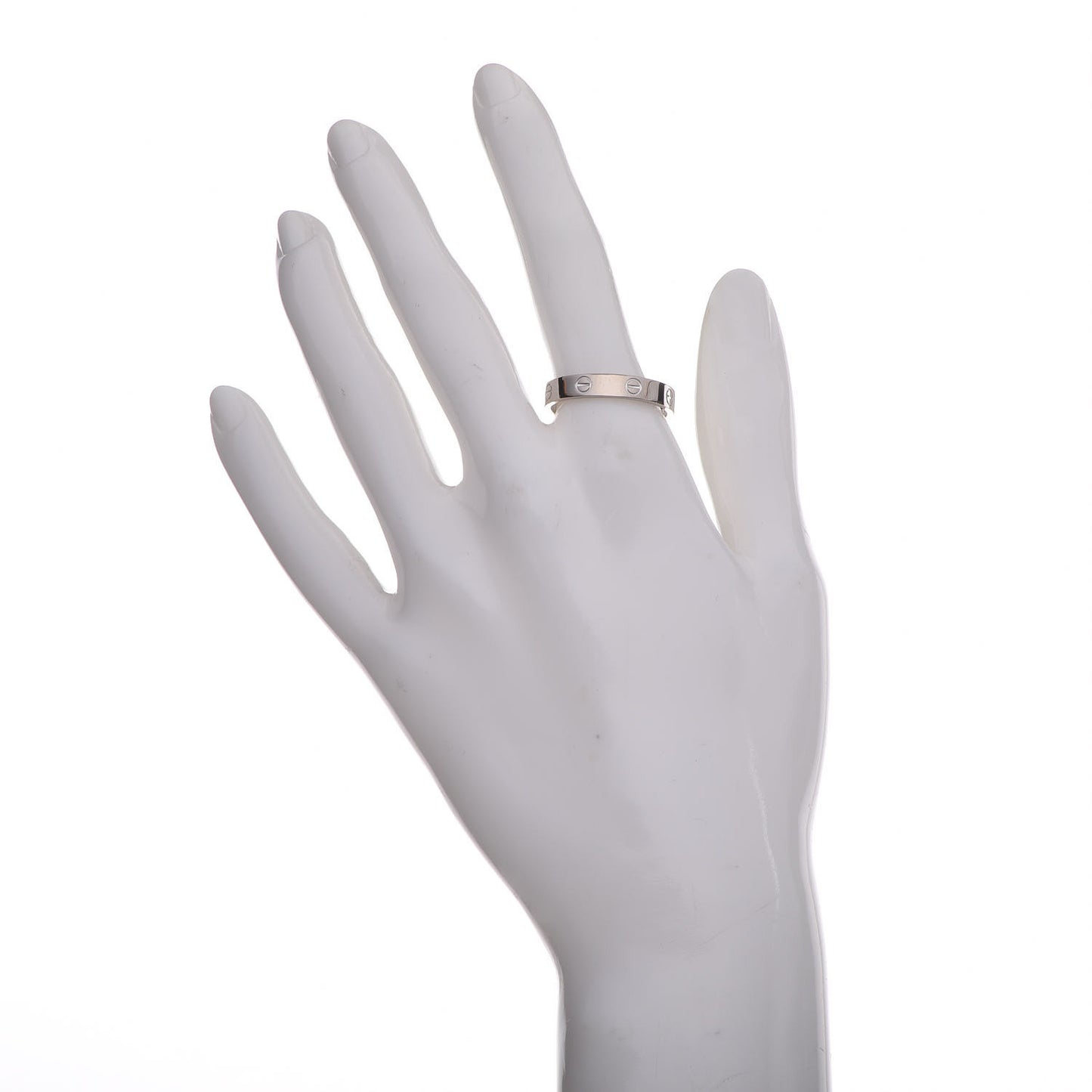 18K White Gold 4mm LOVE Wedding Band Ring 61 9.5