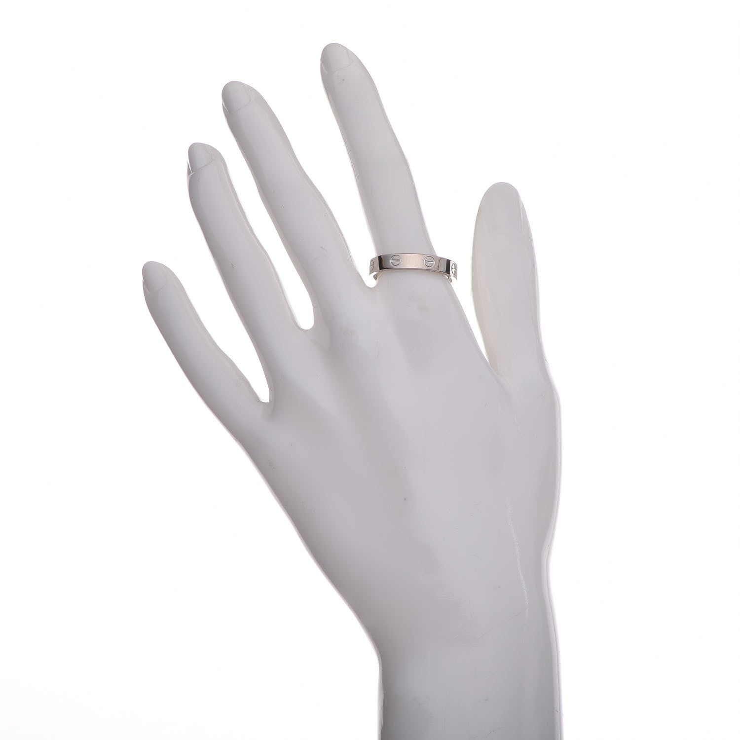 Cartier 18K White Gold 4mm LOVE Wedding Band Ring 61 9.5 2 of 4