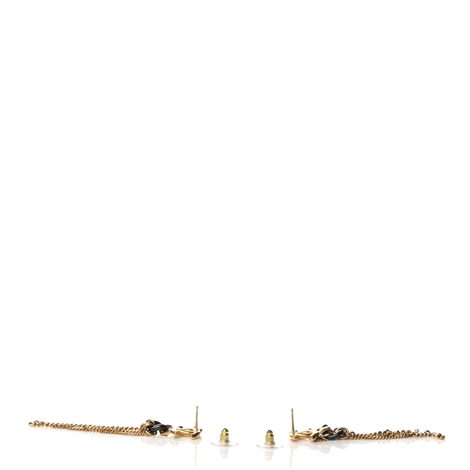 Chanel Chain CC Dangle Earrings Gold 3 of 5