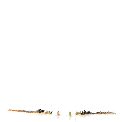 Chanel Chain CC Dangle Earrings Gold 3 of 5