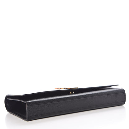 Saint Laurent Grain De Poudre Monogram Cassandre Clutch Black 4 of 13