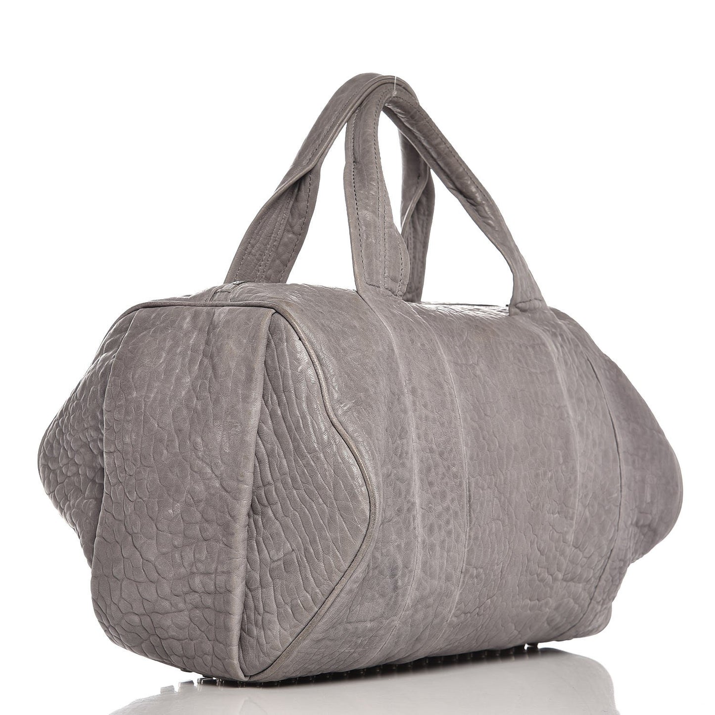 Pebbled Lambskin Rocco Duffel Grey