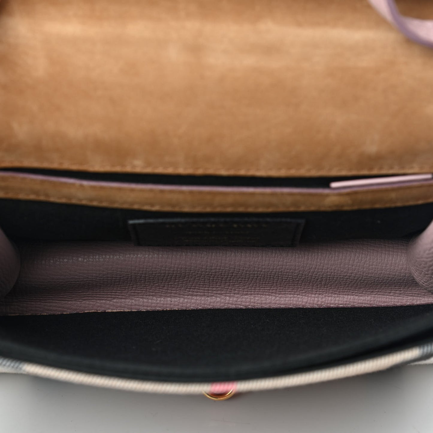 Derby Calfskin House Check Small Macken Crossbody Bag Pale Orchid