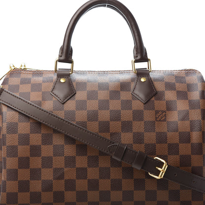 Louis Vuitton Damier Ebene Speedy Bandouliere 30 6 of 9