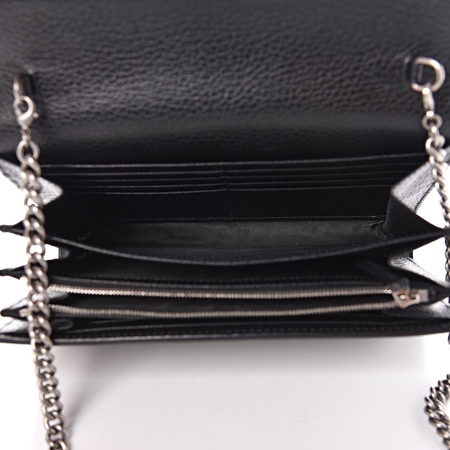 Calfskin Mini Dionysus Chain Wallet Black