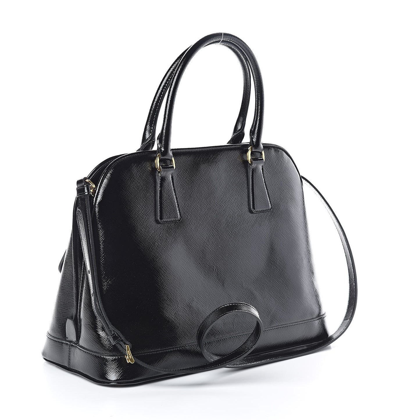 Saffiano Vernice Open Promenade Tote Black