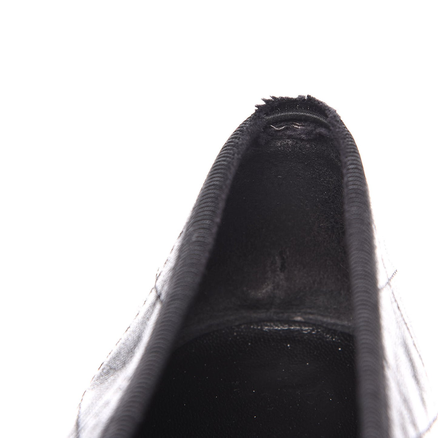 Lambskin Quilted Cambon Ballerina Flats 38 Black