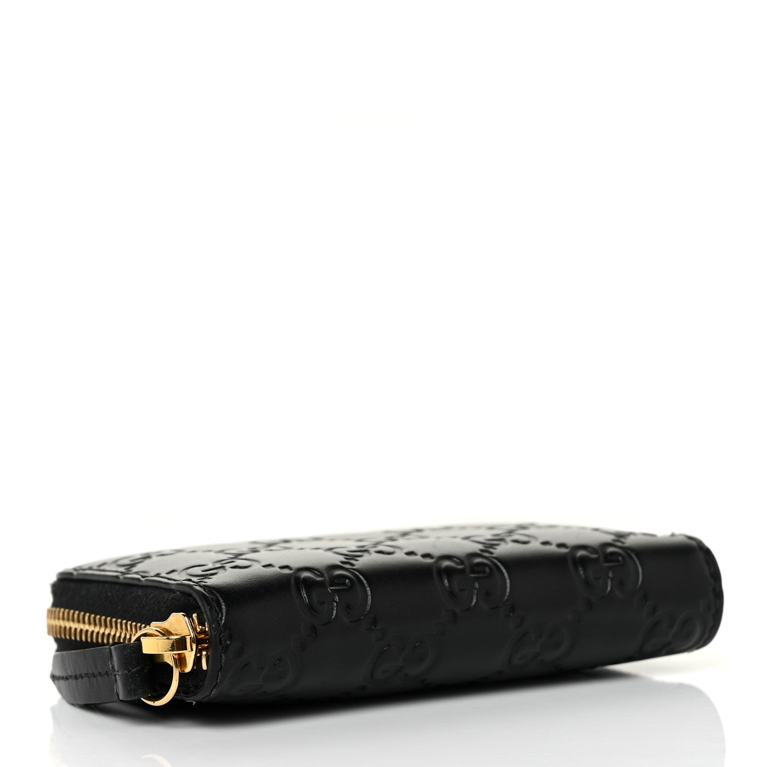Gucci Guccissima Zip Around Card Case Black 4 of 9