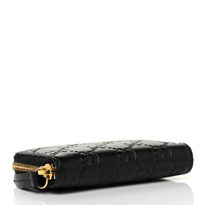 Gucci Guccissima Zip Around Card Case Black 4 of 9