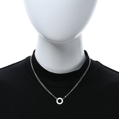 Cartier 18K White Gold 2 Diamond LOVE Necklace 2 of 5