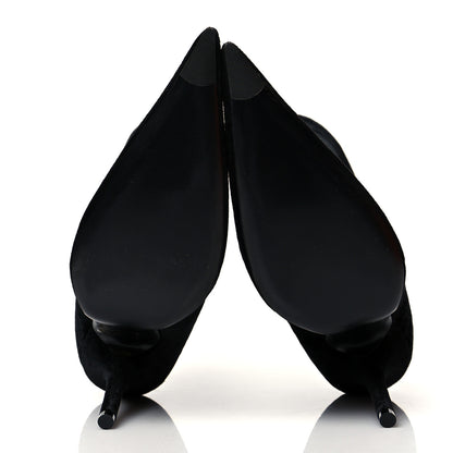 Balenciaga Velvet Spandex Extreme Pointed Toe Knife Ankle Boots 39 Black 5 of 6