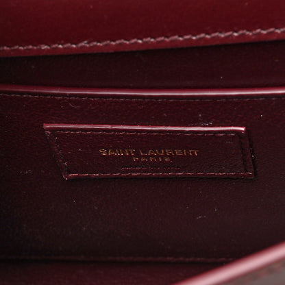 Saint Laurent Smooth Calfskin Small Manhattan Shoulder Bag Hot Wine 6 of 9