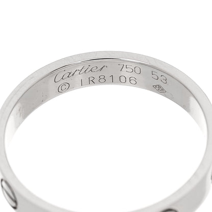 Cartier 18K White Gold 3.5mm LOVE Wedding Band Ring 53 6.5 4 of 4