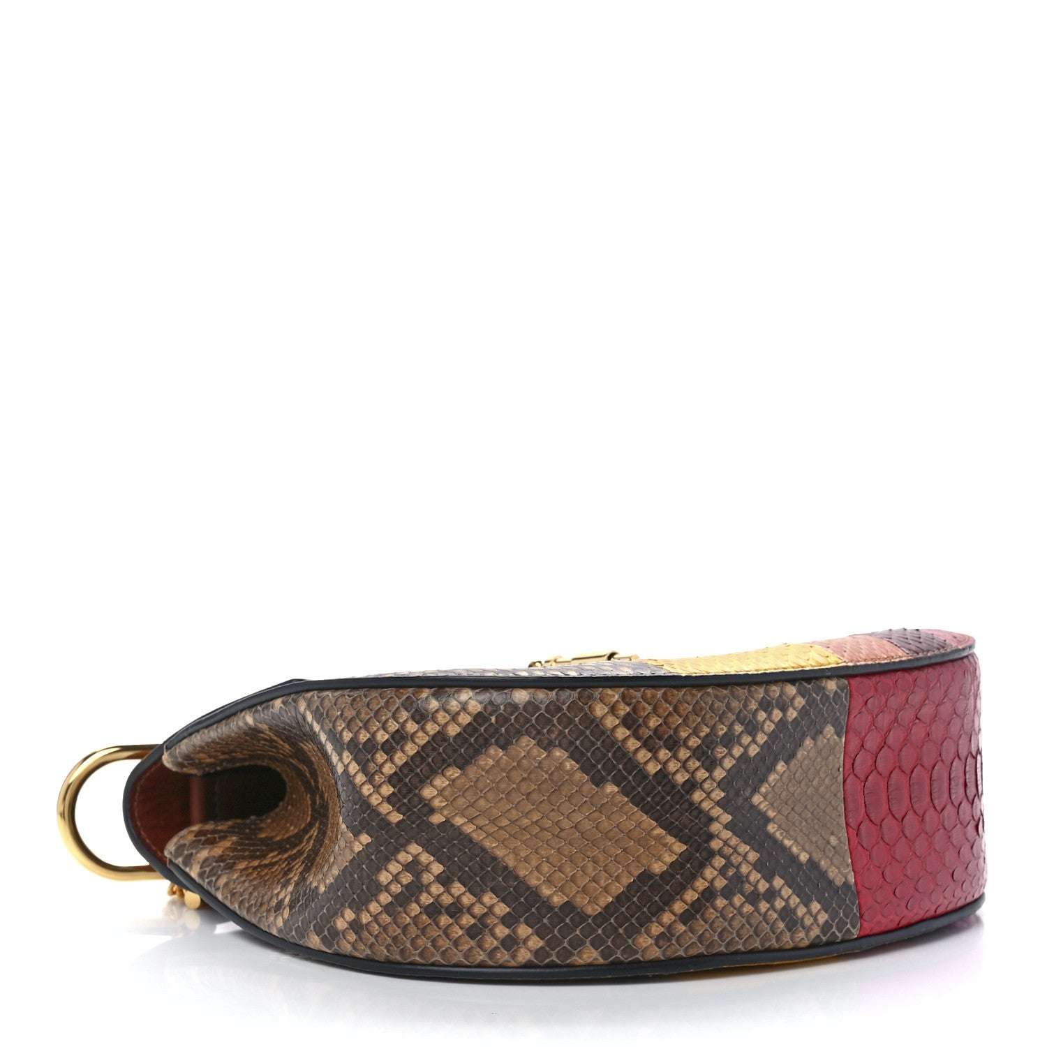 Chloe Snakeskin Drew Shoulder Bag Brown Multicolor 4 of 14
