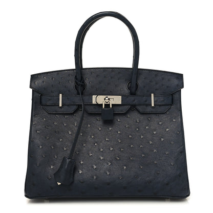 Hermes Ostrich Birkin 30 Bleu Indigo 1 of 14