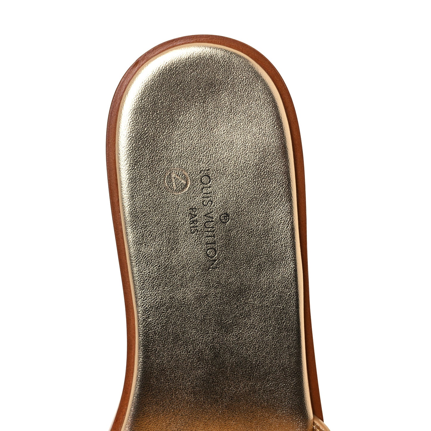 Metallic Calfskin Lock It Flat Mule 36 Gold