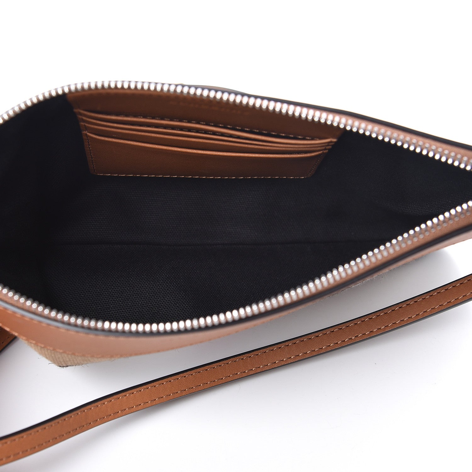 Burberry Mega Check Peyton Crossbody Clutch Bag Saddle Brown 5 of 11