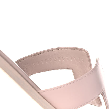 Hermes Box Calfskin Oran Sandals 36.5 Rose Pale 8 of 9