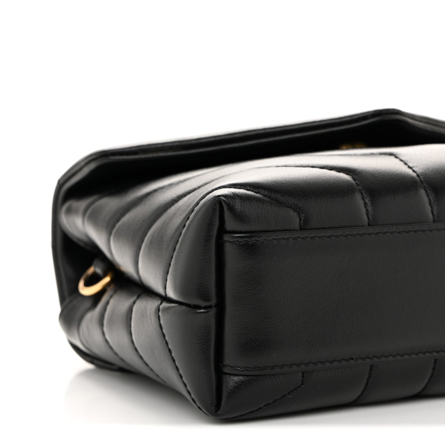 Calfskin Y Quilted Monogram Toy Loulou Crossbody Bag Black