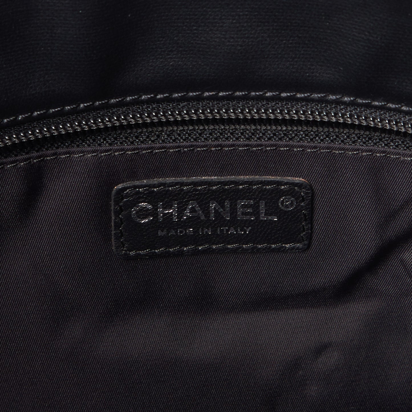 Coated Canvas Quilted Large Paris Biarritz Tote Black