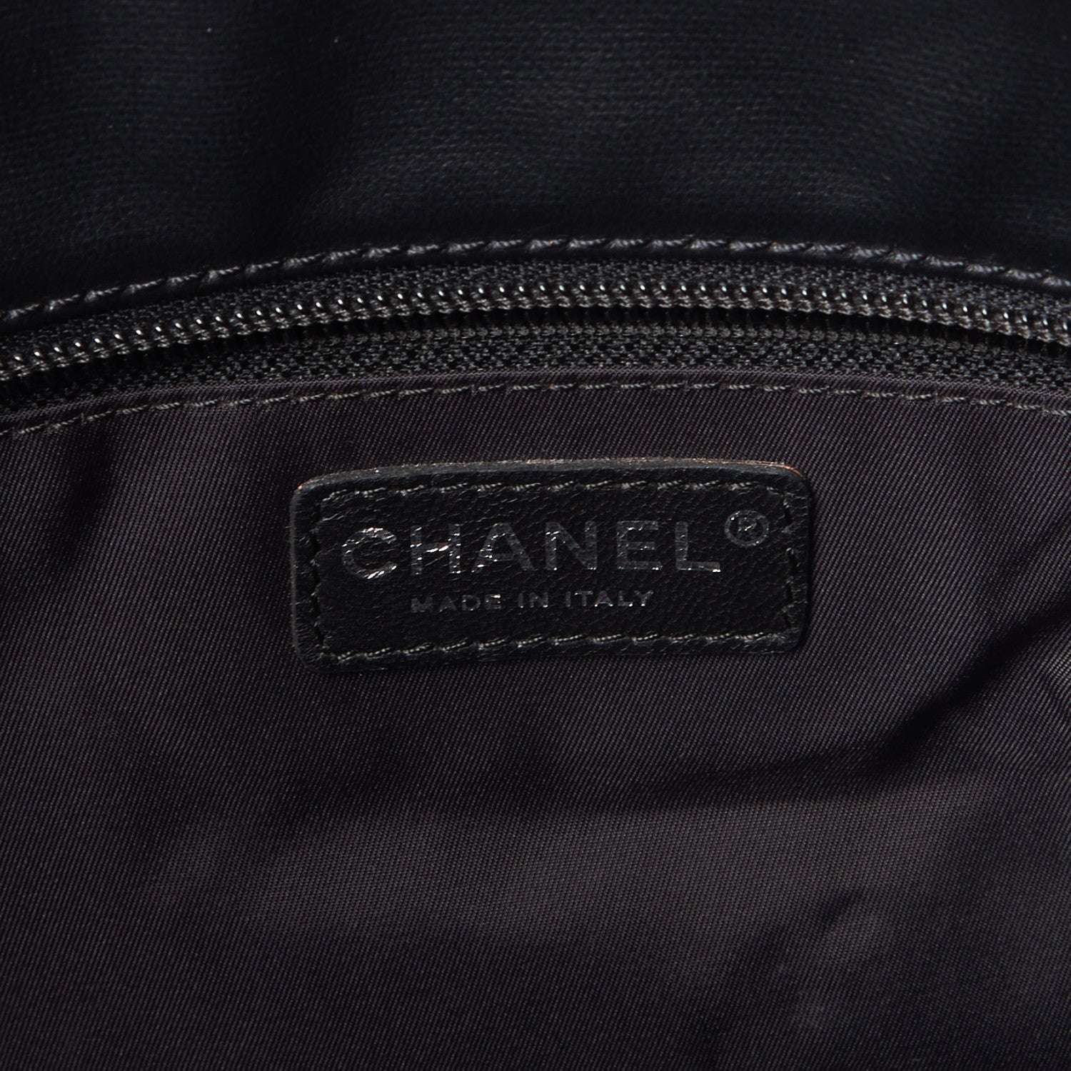 Chanel Coated Canvas Quilted Large Paris Biarritz Tote Black 8 of 9