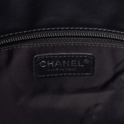 Chanel Coated Canvas Quilted Large Paris Biarritz Tote Black 8 of 9