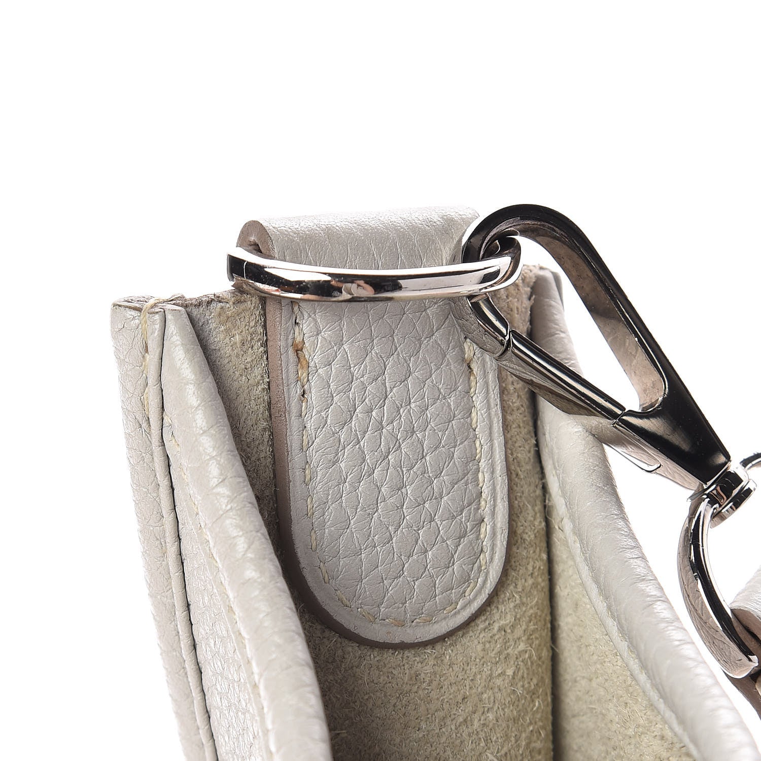 Hermes Taurillon Clemence Evelyne III PM Gris Perle 16 of 17