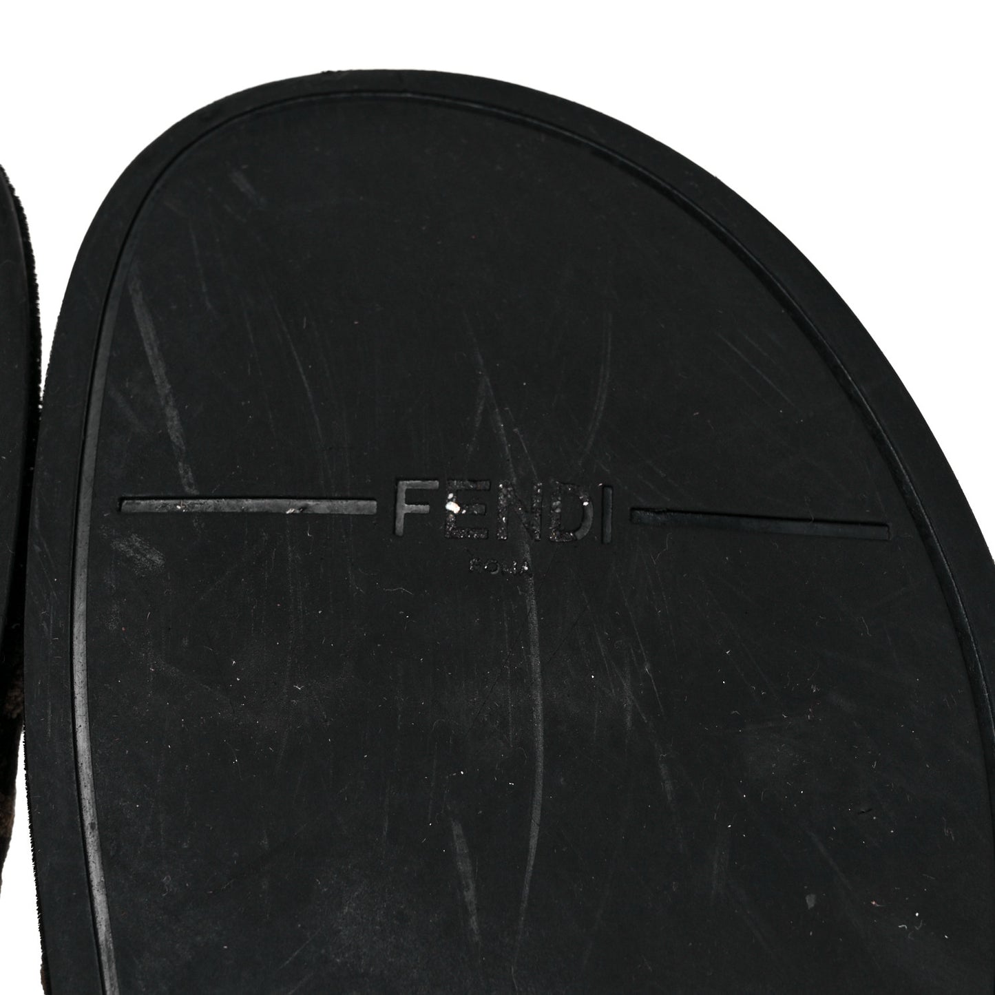 Velvet FF Slide Sandals 37 Testa di Moro Tobacco Fragola