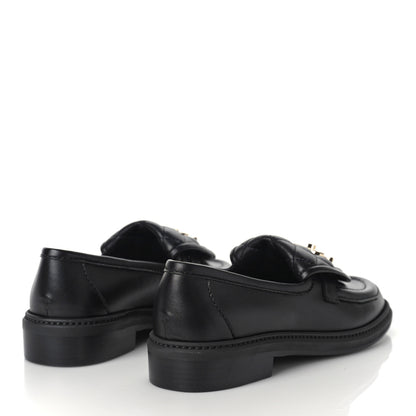Chanel Lambskin Quilted CC Turnlock Loafers 36 Black 3 of 10