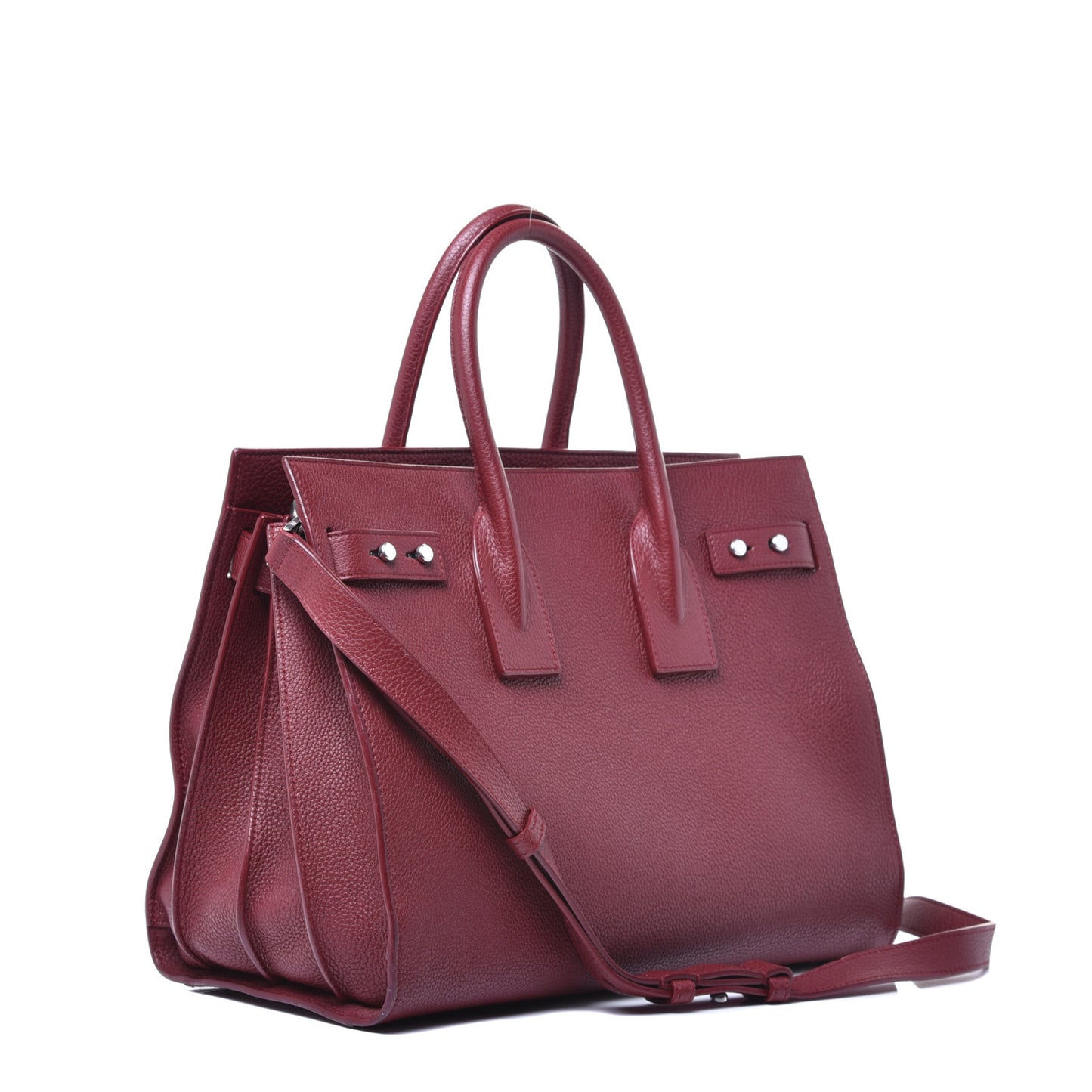Grained Calfskin Small Supple Sac De Jour Dark Pallisandre