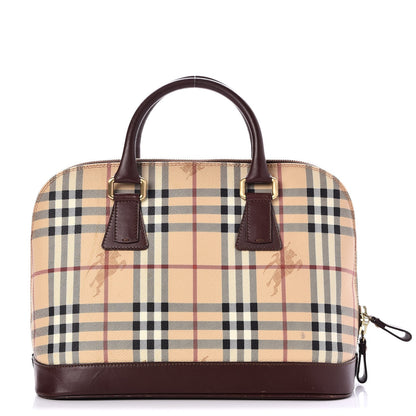 Burberry Haymarket Check Picadilly Bowler Brown 1 of 7