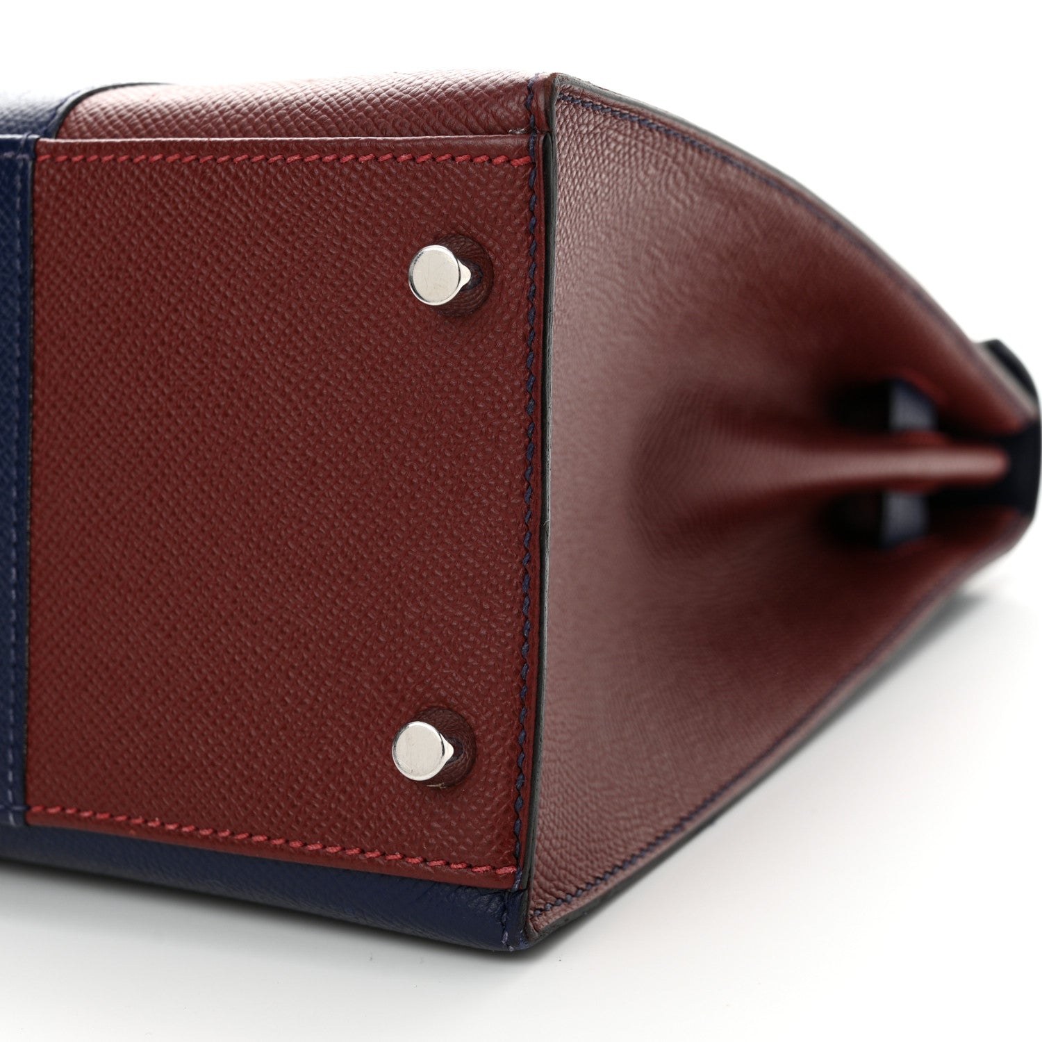 Hermes Epsom Flag Kelly Sellier 32 Rouge H Bleu Saphir 10 of 13