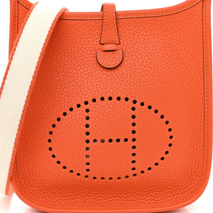 Hermes Taurillon Clemence Amazone Evelyne TPM Orange Craie 9 of 12