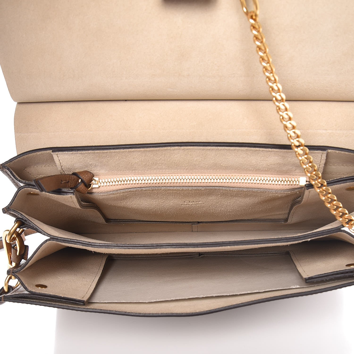 Chloe Goatskin Medium Faye Shoulder Bag Woody Khaki 5 of 7