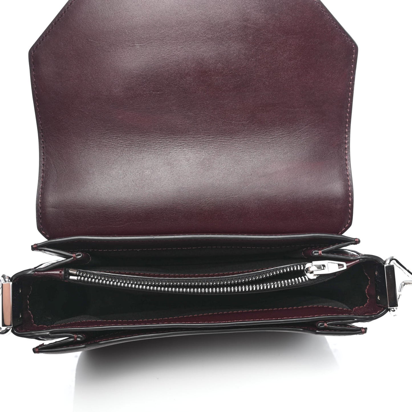 Calfskin Prisma Envelope Crossbody Oxblood