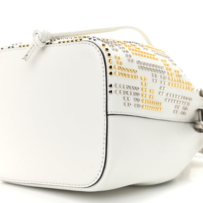 Fendi Vitello Liberty F is Fendi FF Studded Mini Mon Tresor Bucket Bag White 10 of 10