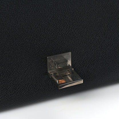 Celine Drummed Calfskin Suede Small Trapeze Black 13 of 15
