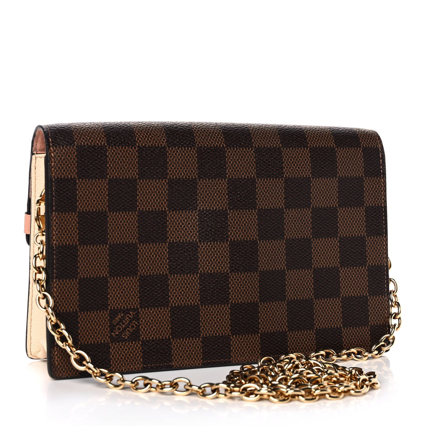 Damier Ebene Vavin Chain Wallet Creme