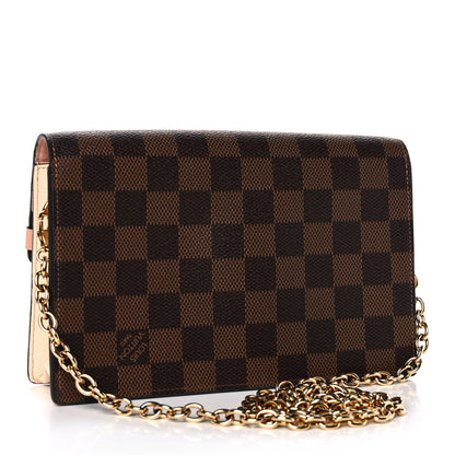 Louis Vuitton Damier Ebene Vavin Chain Wallet Creme 3 of 11