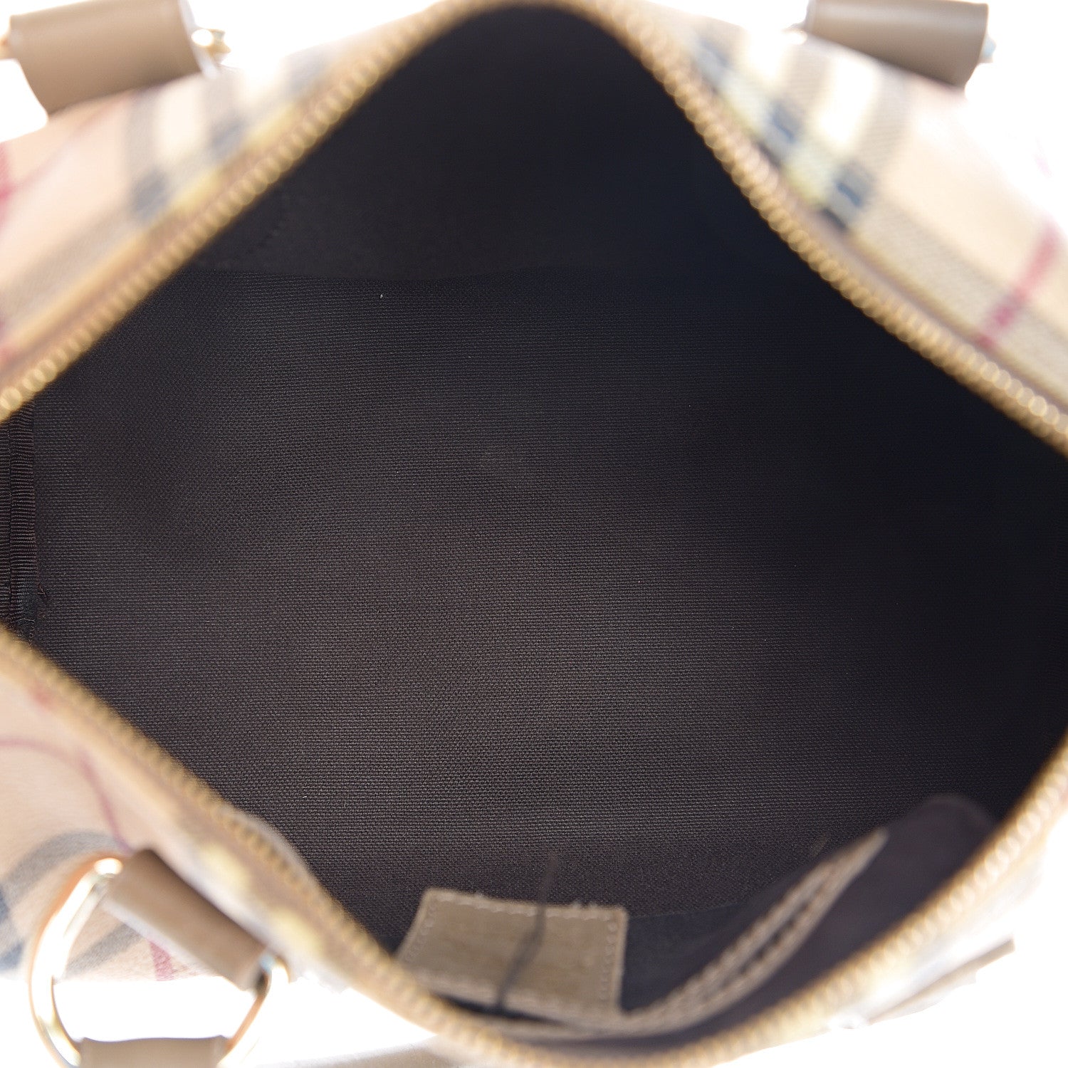 Burberry Haymarket Check Small Chester Bowling Bag Beige 4 of 16