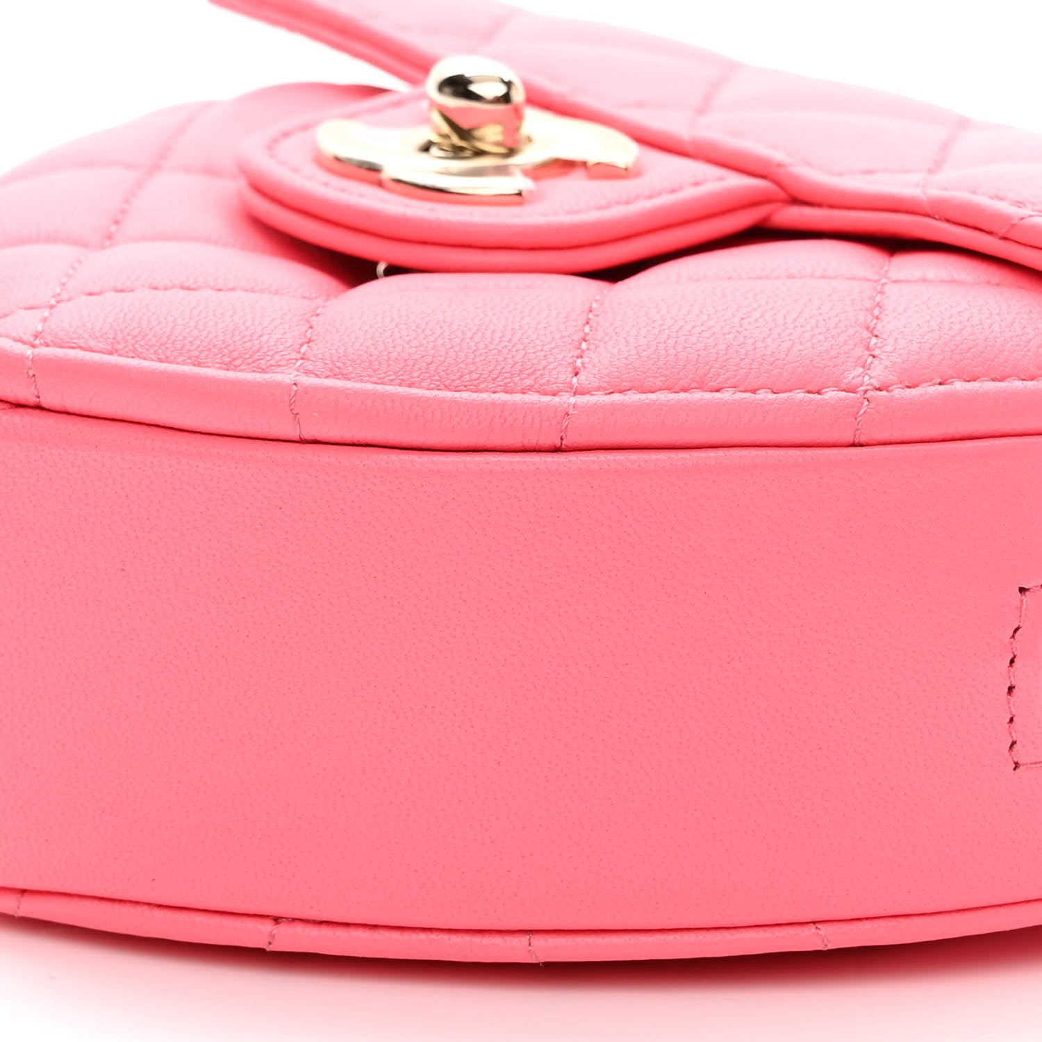 Chanel Lambskin Quilted CC In Love Heart Clutch With Chain Pink 10 of 11