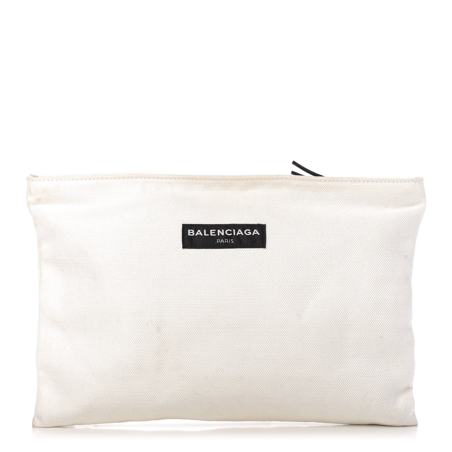 Balenciaga Cotton Canvas Logo Documents Case White 1 of 10