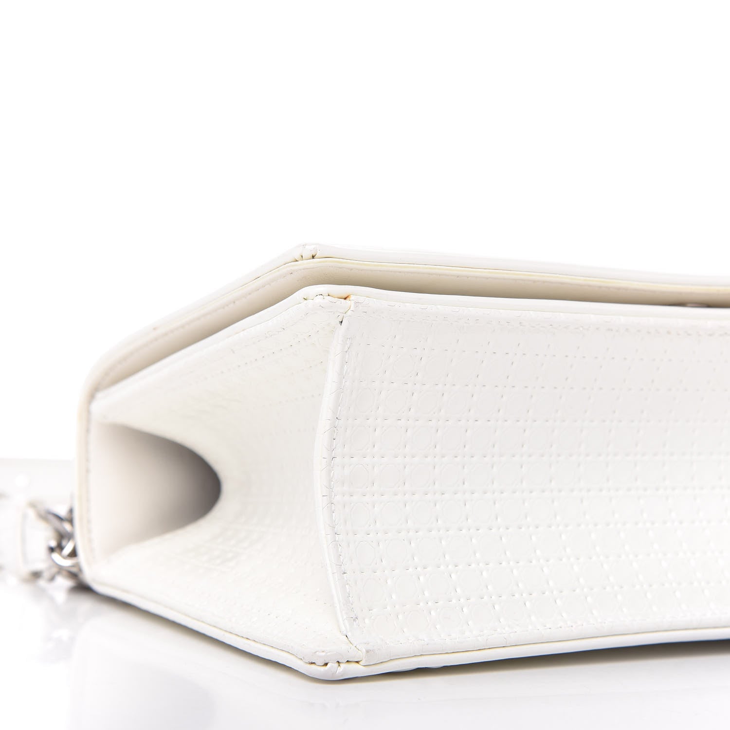 Christian Dior Calfskin Micro-Cannage Small Diorama Flap Bag White 5 of 7