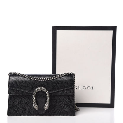 Gucci Calfskin Super Mini Dionysus Shoulder Bag Black 9 of 9