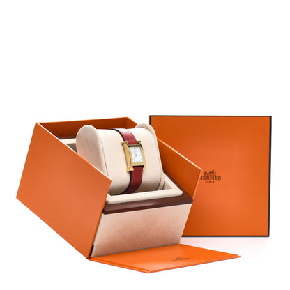 Hermes Stainless Steel Epsom 21mm Heure H Hour Quartz Watch Rouge 5 of 5